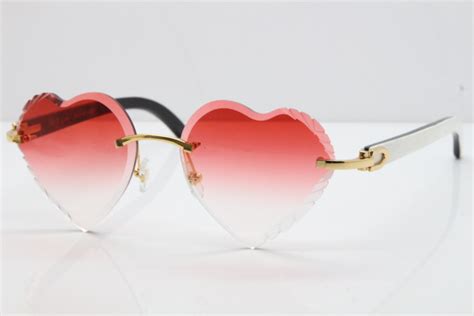 cartier heart sunglasses|cartier rimless glasses for sale.